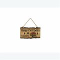 Youngs Resin Faux Wood Happy Camper Plaque 20731